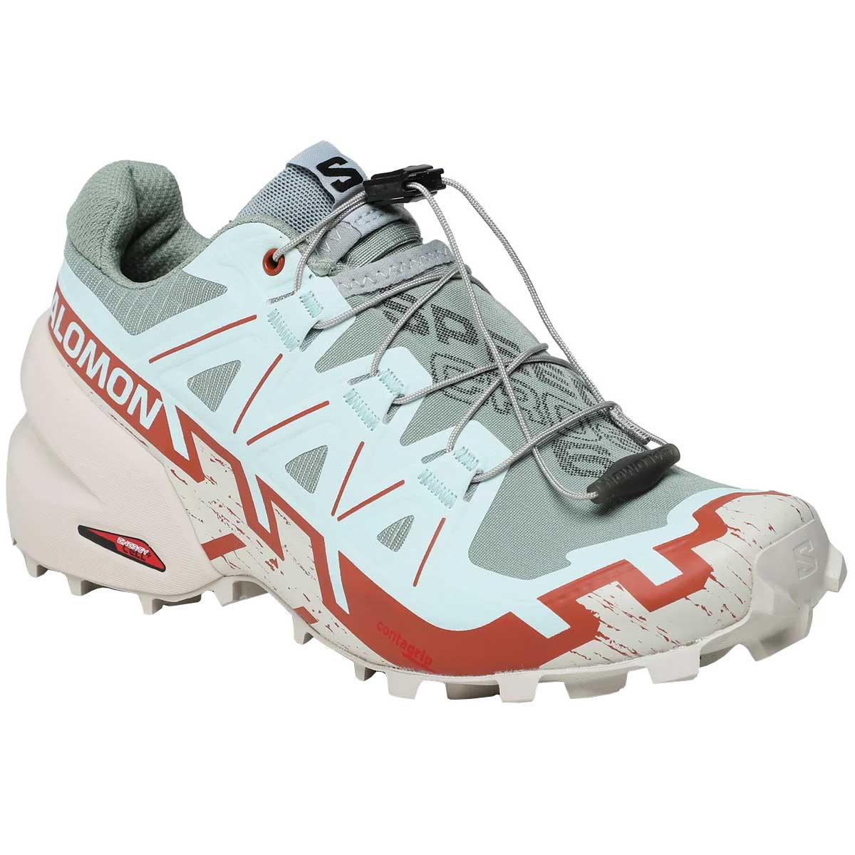 Tenis Salomon Trail Running SPEEDCROSS 6 Aqua Beige Mujer