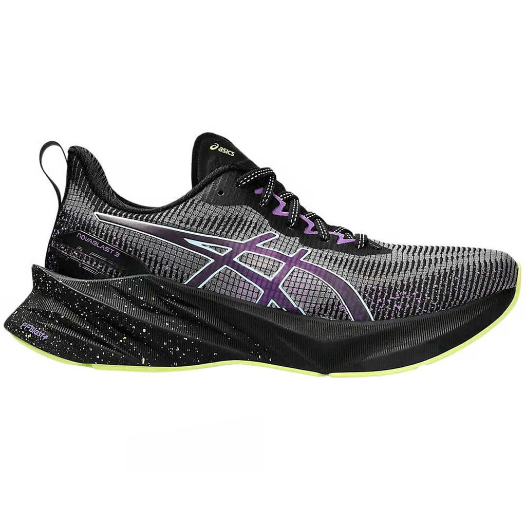 Tenis Asics NOVABLAST 3 LE Running Negro Verde Mujer