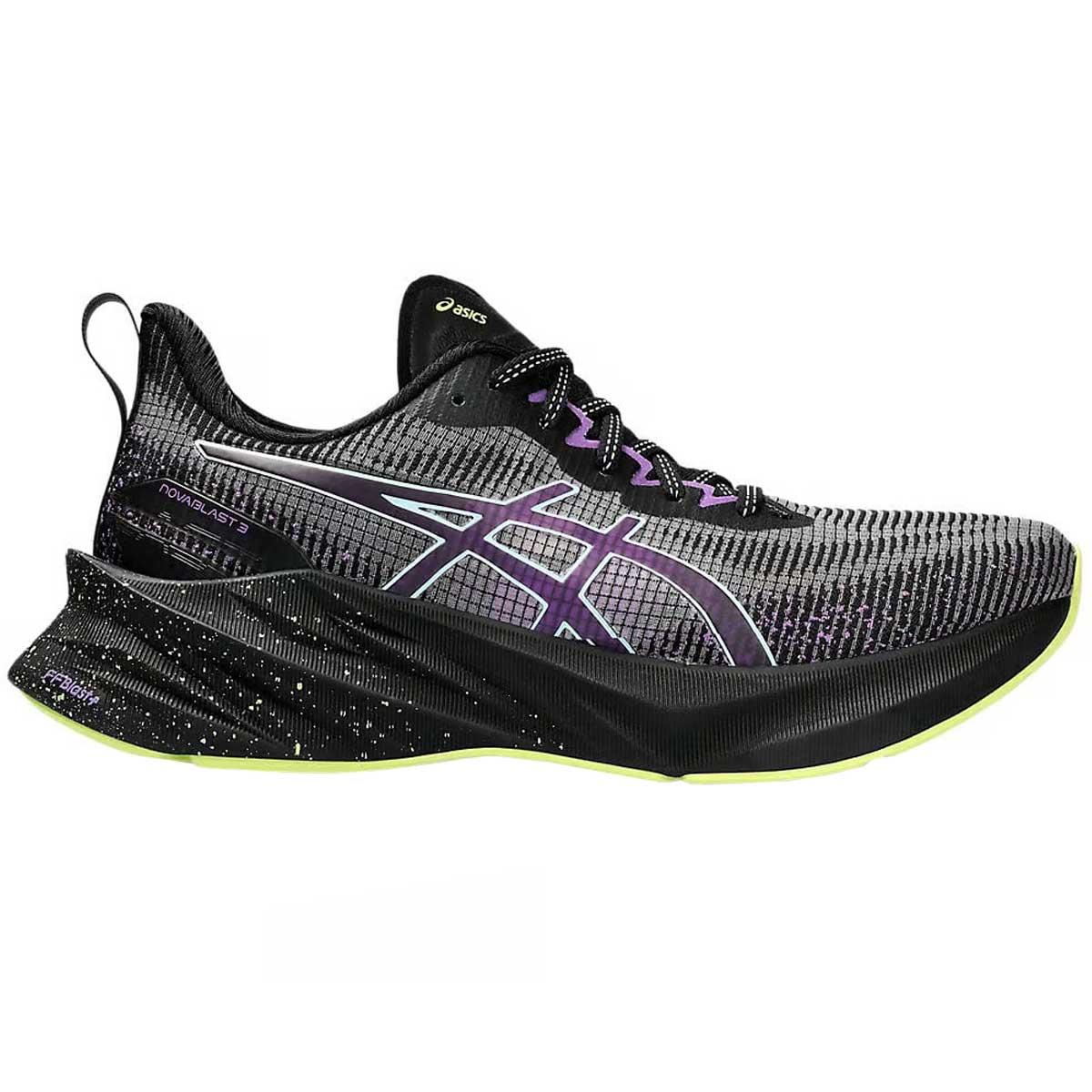 Tenis Asics NOVABLAST 3 LE Running Negro Verde Mujer