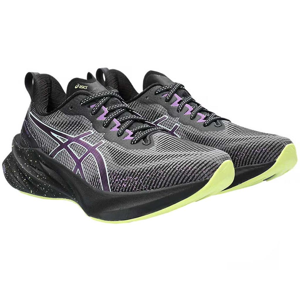 Tenis Asics NOVABLAST 3 LE Running Negro Verde Mujer