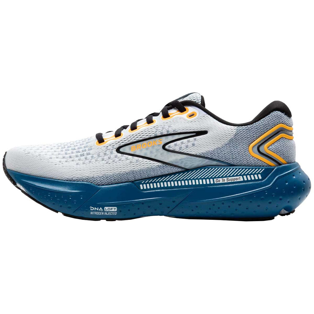 Tenis Running Brooks GLYCERIN GTS 21 Blanco Azul Hombre