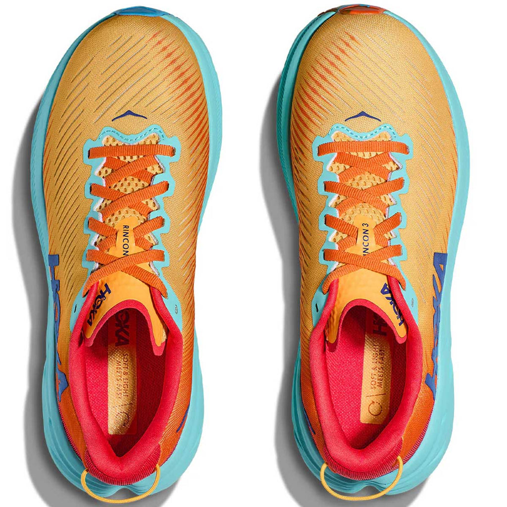 Tenis Hoka Running RINCON 3 Naranja Rojo Hombre