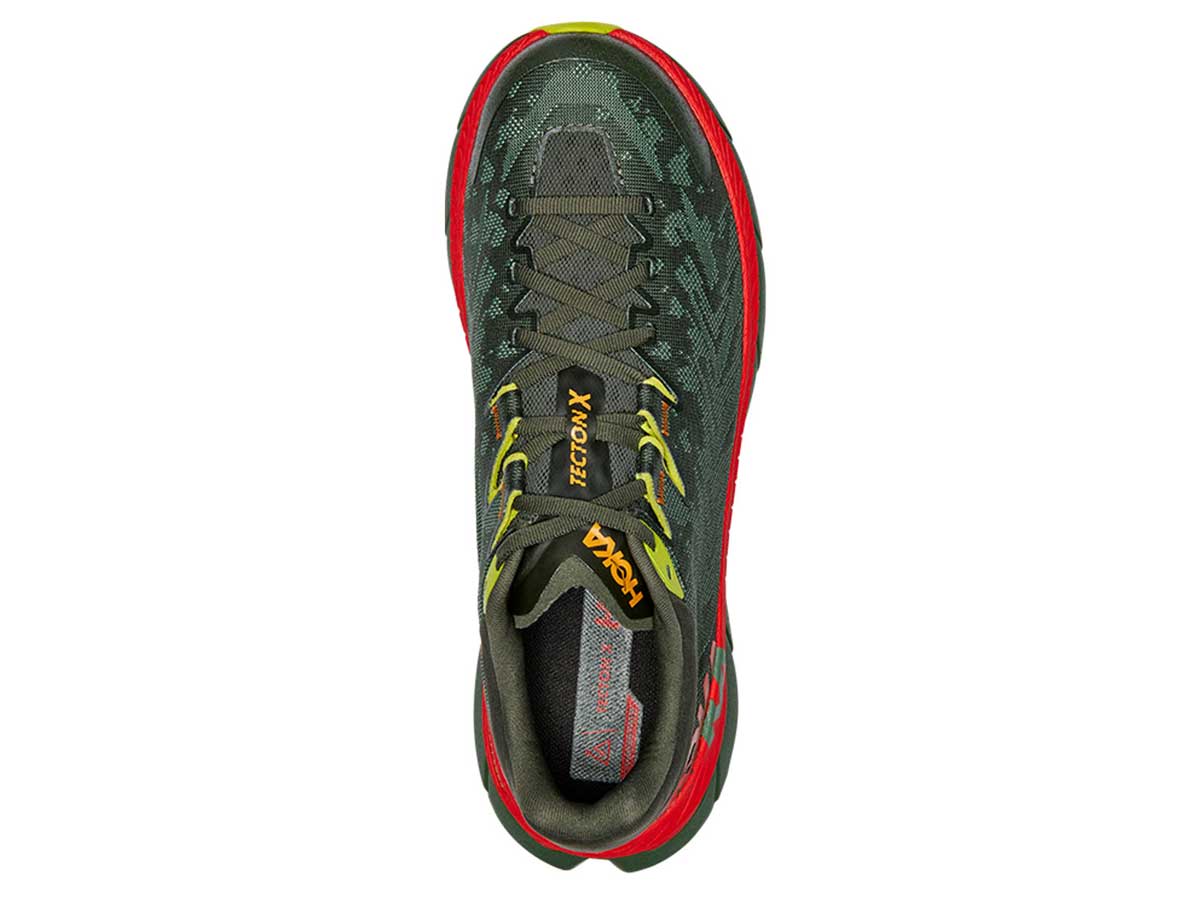 Tenis Hoka Trail Running TECTON X Verde Hombre