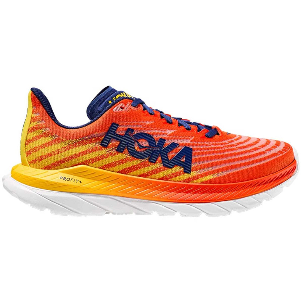 Tenis Hoka Running MACH 5 Rojo Naranja Hombre