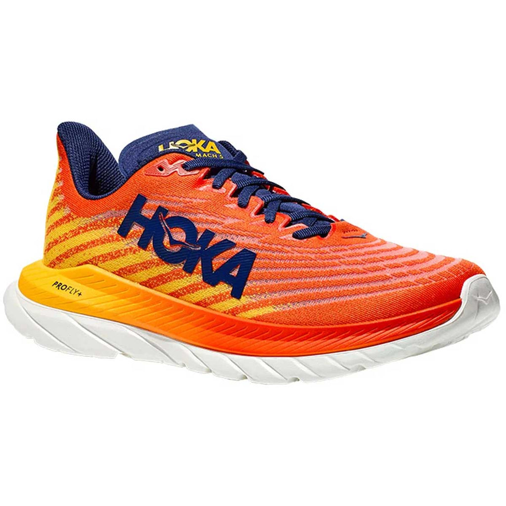 Tenis Hoka Running MACH 5 Rojo Naranja Hombre