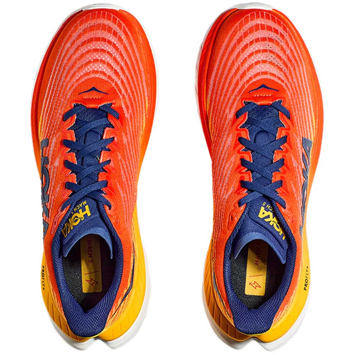 Tenis Hoka Running MACH 5 Rojo Naranja Hombre