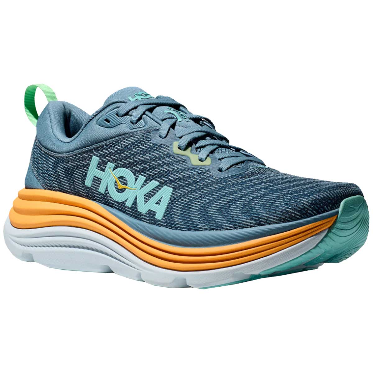 Tenis Hoka Running GAVIOTA 5 Azul Naranja Hombre