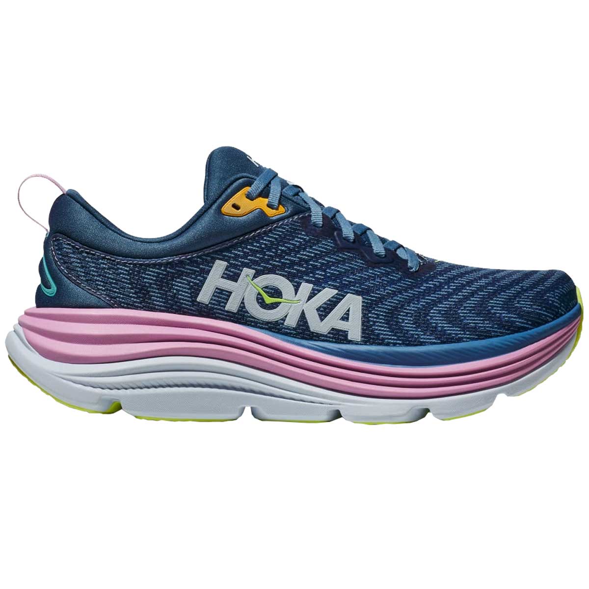 Tenis Hoka Running GAVIOTA 5 Azul Rosa Mujer
