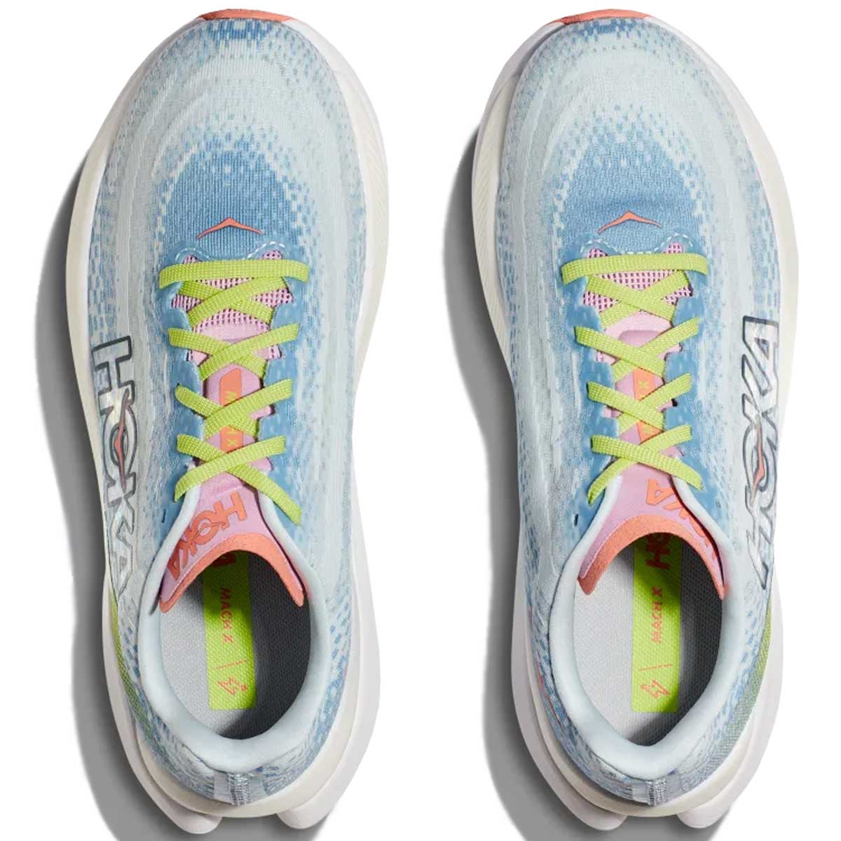 Tenis Hoka Running MACH X Azul Blanco Mujer