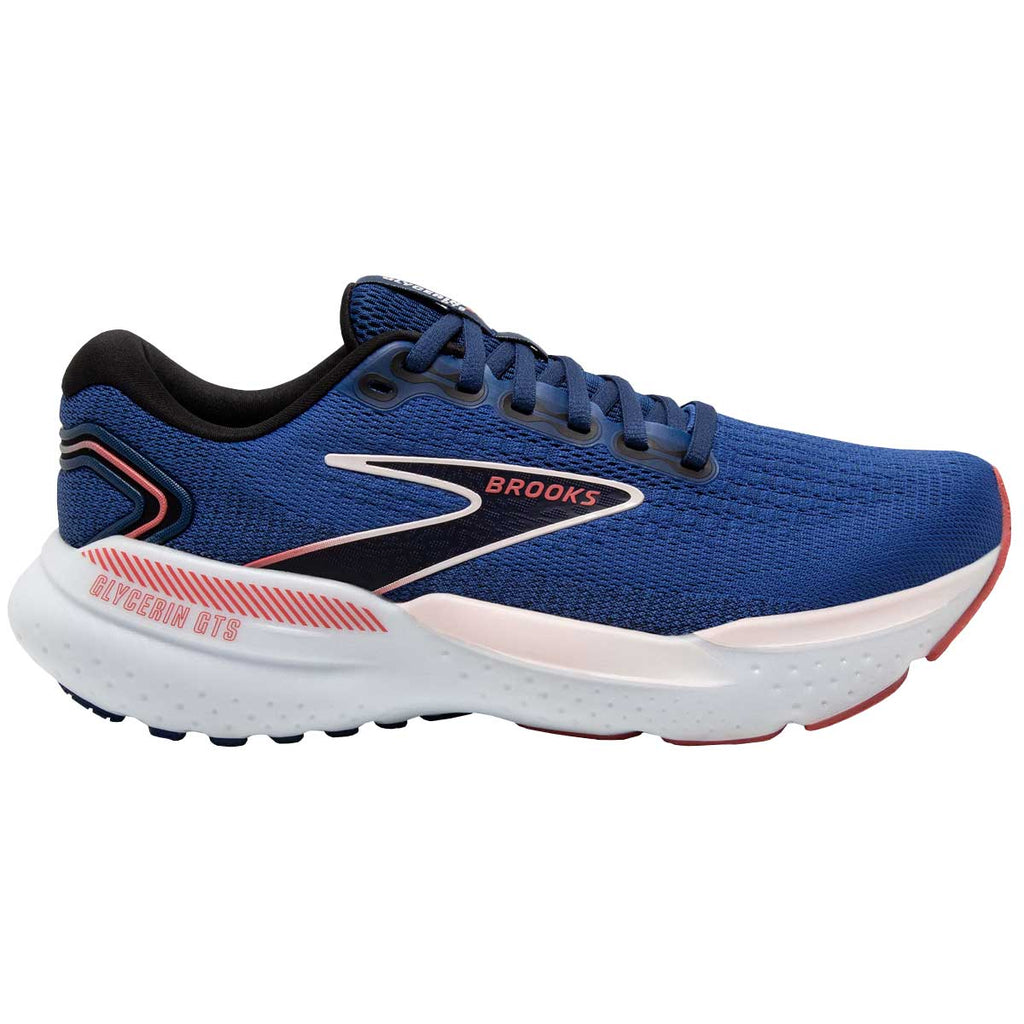 Tenis Running Brooks GLYCERIN GTS 21 Azul Blanco Mujer