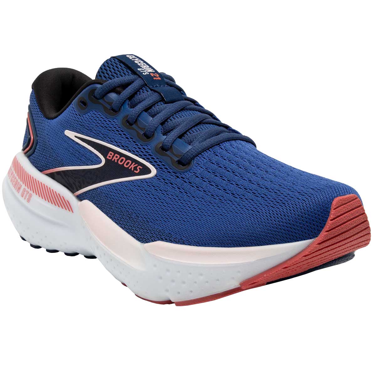 Tenis Running Brooks GLYCERIN GTS 21 Azul Blanco Mujer