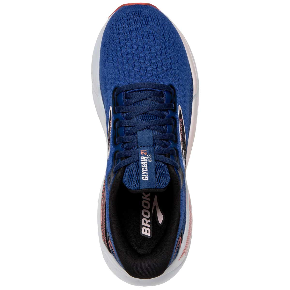 Tenis Running Brooks GLYCERIN GTS 21 Azul Blanco Mujer