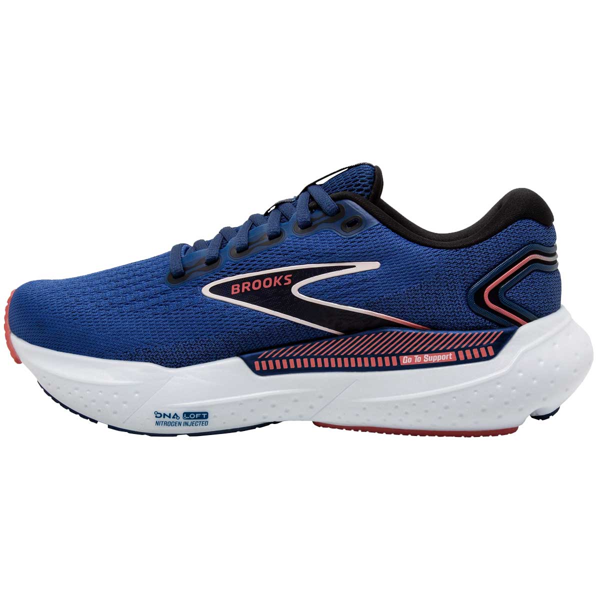Tenis Running Brooks GLYCERIN GTS 21 Azul Blanco Mujer
