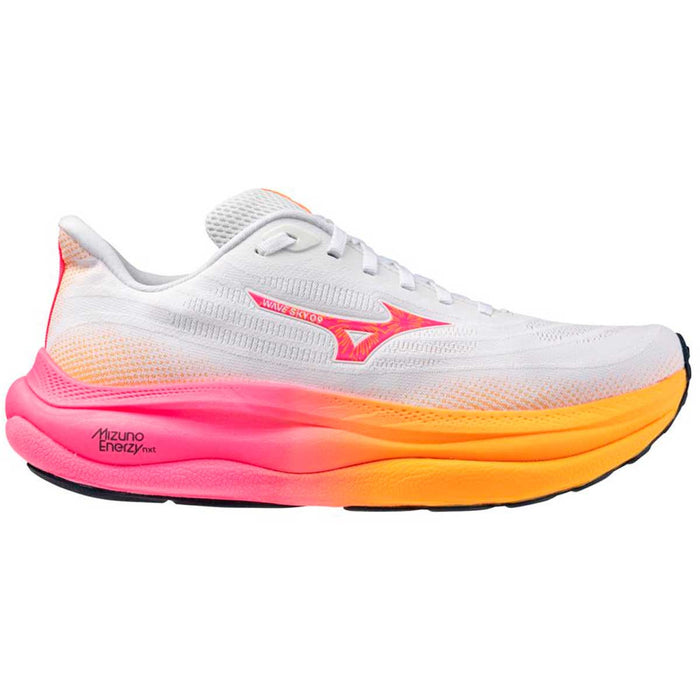 Tenis Mizuno WAVE SKY 9 Hanabi Blanco Naranja Hombre