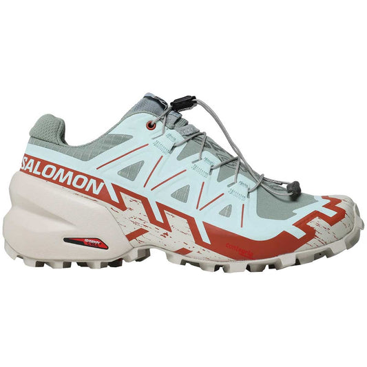 Tenis Salomon Trail Running SPEEDCROSS 6 Aqua Beige Mujer