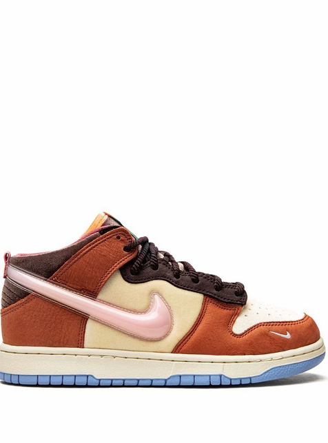 tenis Dunk Mid "Chocolate Milk" de Nike x Social Status mujer